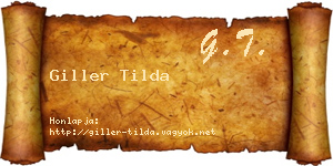 Giller Tilda névjegykártya